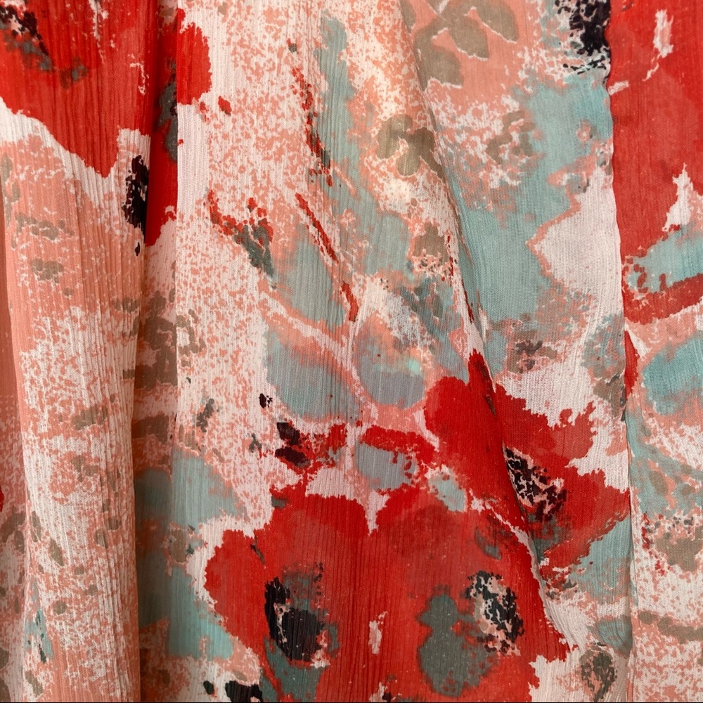 FIRM PRICE! Charming Charlie Racer Back Floral Tank Top - Picture 4 of 5